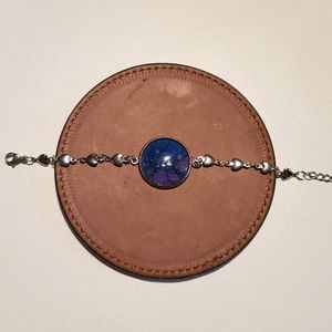 Heart Benzel Purple Blue Galaxy Bracelet